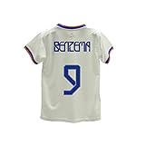 Smarty Shirt2 Kit – Trikot und Hose Real Madrid – offizielle Nachbildung – Erste, zweite und dritte Ausrüstung – Saison 2021/2022 – Spieler Einlegesohle Real Madrid, 1-9-Benzema, 10 J