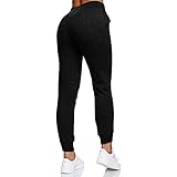 S-UN Damen Jogginghose Slim Fit Freizeithose Lang Sporthose Fitness Hohe Taille Trainingshose Weiche und Bequeme Stretch Laufhosen Leggings Laufhose mit T