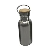 yongmutech Fahrrad Wasserflasche Tragbare Edelstahl Wasserflasche 1000ml Bambus Deckel Sports Flaschen Reisen Radfahren Wandern Camping Flaschen BPA Kostenlos Fahrrad-W