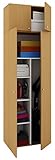 VCM Schrank Kleiderschrank Mehrzweckschrank Putzschrank Universal Staubsauger Holz buche 218x70x40 cm 'Vandol'