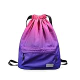 LIYGHFRTIO Turnbeutel Damen Herren Beutel für Mädchen Jungen, wasserdichte Polyester Kordelzugbeutel Klapprucksack Sportbeutel mit Reißverschlusstasche Sport Schule(Color:A8)