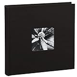 Hama Fotoalbum Jumbo 30x30 cm (Fotobuch mit 100 schwarzen Seiten, Album für 400 Fotos zum Selbstgestalten und Einkleben) schw