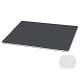 Metaku Mauspad Aluminium Gaming Mousepad rutschfest Büro Mouse Pad Klein Größ Wasserdicht Mausunterlage mit Speziellen Oberfläche Verbessert Geschwindigkeit und Präzision (Grau, 21,5x18x0,2cm)