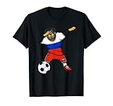 Dabbing Rottweiler Russland Fußball Fans Trikot Fußball Liebhaber T-S