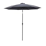 FLAME&SHADE 3 m Outdoor Regenschirm Terrassentisch und Marktschirm mit Druckknopf Neigung