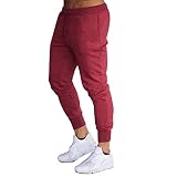 Huntrly Herren Sporthose Einfache Einfarbig Lose Lose Dünne Freizeithose Fitness Laufsport Schlanke Hose 3XL
