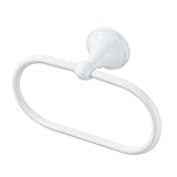 IMIKEYA Wand-Montiert Handtuch Ring Edelstahl Handtuch Haken Moderne Hand Handtuch Halter für Bad Küche Weiß