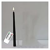 JSJJPLM LED Kerzen 1 oder 2 Stück 11 Zoll / 28 cm lang LED Schwarze Halloween-Kerzen mit Fernbedienung, gefälschter Timer Hoher Weihnachtskerzenlicht for Tab