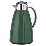 Emsa N4130600 Campo Isolierkanne | 1 Liter Fasssungsvermögen | Quick Tip Verschluss | 12h heiß | 24h kalt | 100% dicht | auslaufsicher | Dunkel Grü