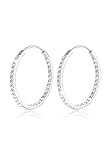 Elli Ohrringe Damen Creolen Funkelnd mit Kristalle in 925 Sterling Silb