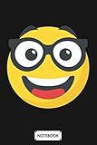 Funny Geek Nerd Face Emoticon Cute Emoticon Nerdy Glasses Notebook: 6x9 120 Pages, Journal, Matte Finish Cover, Planner, Lined College Ruled Paper, Diary