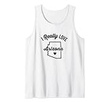 Ich liebe Arizona Vintage State Outline America wirklich Tank Top
