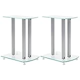 vidaXL 2X Luxus Lautsprecherständer Glas Lautsp