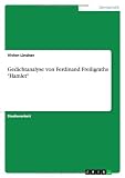 Gedichtanalyse von Ferdinand Freiligraths 'Hamlet'