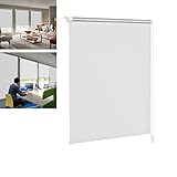 LZQ Verdunklungsrollo Thermorollo Rollos für Fensterrollo Ohne Bohren Rollo 100 x 160cm,Beige Seitenzugrollo Verdunkelung für Fenster und Tü