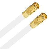 Sat Kabel Fritz!Box Cable Vodafone Kabel Kabelanschluss Anschlusskabel Satkabel Koaxkabel TV Kabel Satanschlusskabel Fernsehkabel 4K 8k UHD 7mm 135dB (8 Meter, Gold Schnellstecker Gerade-Gerade)