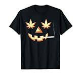 Lustiger Halloween-Kürbis Halloween Smoking Weed Cannabis T-S