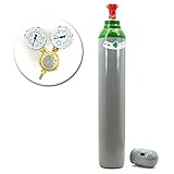 Gasflasche mit Minderer Reines 4.8 Argon (100%) Schweißgas 10 Liter TIG/WIG MIG