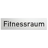 Kinekt3d Leitsysteme Aluminium Türschild Fitnessraum 160 x 40 x 1,5mm (Oberfläche veredelt) • Selbstkleb