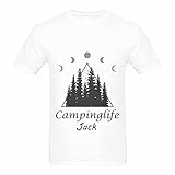 Personalisierbares Baumwoll-T-Shirt für Herren mit Aufschrift „Happy Campinglife“, personalisierbares Camp-Lift-T-Shirt, Familien-passendes T-Shirt, Geschenke für Camper., mehrfarbig06, S