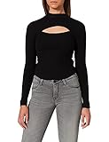 NA-KD Damen Cut Out Chest Detail Top Hemd, Schwarz, 2XL