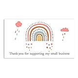 Grußkarte Dankeskarten Dekorationskarten 50pc Regenbogen danken Ihnen Karten for die Unterstützung meines kleinen Geschäfts-Happy Mail-Aufklebers Drücken Sie Ihre innere Liebe aus Geschenkk