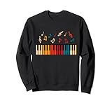 Bunte Klaviertastatur Musiknoten Jersey Sw