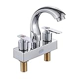 DOITOOL Doppelgriff Waschbecken Wasserhahn Taillationsarmaturenmischer Doppelgriff Tippdeck Heiße Und Kalte Mischventil- Friseursalonzubehör M