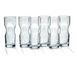 Afri-Cola Exclusive-Tumbler 0,4l Contour Glas Gläser Set - 6X Gläser 0,4l geeicht Kult Cola Longdrinkglas Designglas Palmenlogo Softdrinkglas B