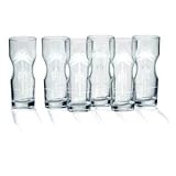 Afri-Cola Exclusive-Tumbler 0,2l Contour Glas Gläser Set - 6X Gläser 0,2l geeicht Kult Cola Longdrinkglas Designglas Palmenlogo Softdrinkglas B