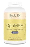 BODY EX OPTIMSM: 330 Kapseln OptiMSM (Methylsulfonylmethan) in Premiumqualität, 100% reines Schwefelpulver- MSM Pulver, 5-6 Monatsdose, H