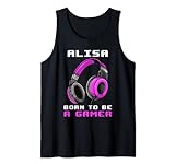 Alisa - Born To Be A Gamer - Personalisiert Tank Top