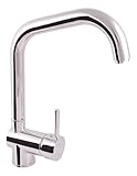 Calmwaters® Klappbare Vorfensterarmatur Honest Extra, Wasserhahn Küche, Spültischarmatur für Unterfenstermontage, drehbar & abnehmbar, Einhebelmischer, Keramikkartusche, Messing, Chrom, 12PZ5070