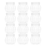 Cabilock 12Pcs 150Ml Kürbis Glas mit Abdeckung Transparent Candy Buffet Display Glas Trick Oder Behandeln Fall Schmuckstück Schmuck Gericht Container für Halloween Weihnachten Party