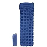 KMDJ Auto-Matratze Camping-Matratze Camping Schlafmatte mit integrierter aufblasbarer Campingmatte mit Kissen (Color : Navy Blue)