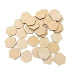 EXCEART 50PC 60MM Holz Blank Hexagon Scheiben Unfinished Hexagon Ausschnitte Hexagon Holz Ausschnitte Blank Hexagon Scheiben für Raum Dekoration Kunst Creation DIY Handwerk