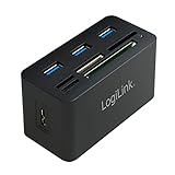 LogiLink CR0042 USB 3.0 Hub mit All-in-One Card Reader (Micro SD / SD / MS / M2 / CF) Schw