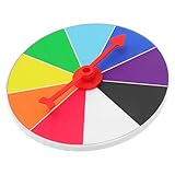 Yardwe Glücksrad Mini Preisrad Lotteriespiele zum Drehen Tischspiel Partyspiel Bürospiele Spielzeug für Familien Kinder Neujahr Weihnachten Party 10