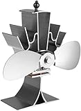 2 Blades Herdventilator Holzverbrennung Real Hot Power Kamin Kleiner Lüfter Energiesparende Wärmeenergie Log Log Brenner Lü