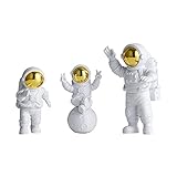 3 Stück Astronauten Figuren Torte Exquisit Spaceman Figur Sicher Tortendeko Astronauten Ornamente Langlebig Astronaut Modell Geeignet Für Kuchenhut, Zuhause, Küche, Bad, Schlafzimmer, W