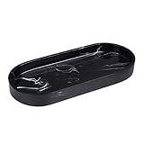 Nicejoy Eitelkeit Tray Harz Schmuck Seife Duft Flasche Lagerhalter Arbeitsplatte Organizer Für Badezimmer Küche Schwarz M