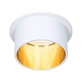 Paulmann 93380 LED Einbauleuchte Gil 3-Step-Dim rund incl. 1x6 Watt dimmbar Weiß matt, Gold Einbaustrahler Aluminium Spot 2700 K C