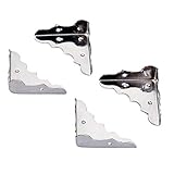 Healifty Kantenabdeckung Metall Vintage Eckenschutz Kantenschutz Möbel Ecken mit Schrauben 4 Stück (Silber)