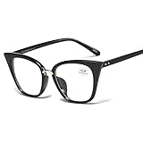XWYWP Lesebrille, Mode Runde Lesebrille Frauen Männer Presbyopia Brille Antifatigue Computer Eyewear (Color : C3 Black, Size : +225)