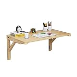 KAIBINY Computer-Schreibtisch Platz Klapptisch, Wand befestigten Tisch Falten, Falten Holztisch, Stable Robuste Konstruktion, Tropfen Blatt Tabellen Compatible with kleine R