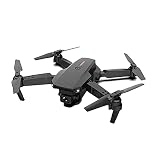 OKMIJN Multifunktions-Flugzeugdrohne 4K Dual-Kameras Echtzeit-Luftfernsteuerungsdrohnen Hubschraubermodell Drohnenmodell Fliegende Kamera, 3D-Flips, Videoaufzeichnung Schwarz (Schwarz)