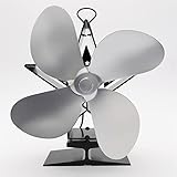 Wärmebetriebener Herd-Fan, Upgrade Gestaltet Stumm 4 Klingen Wärmebetriebener Herd Kaminventilator For Home Holz Log Burning Kamin Zirkulieren Warmluft Sparen Kraftstoff Effizient ( Color : White )
