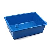CZFSKCZ Kunststoff Lagerbehälter Bin Box,Farbe:blau,grün,rot,weiß,gelb,1 stücke,Größe:29,5 * 20.1 * 12,7 cm /39,5 * 29,5 * 12,7 cm (Color : Blue, Size : Medium)