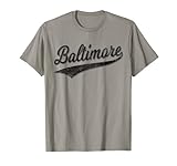 Baltimore Maryland Script Baseball-Sporttrikot, Flagge Swoosh. T-S