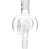 Smokezilla® Skull Molassefänger leuchtend I Molassefänger aus Borosilikatglas mit eingearbeitetem Totenkopf (Glow Grün im Dunkeln) I Shisha Molassefänger 18/8 Schliff I Shisha-Vorkü